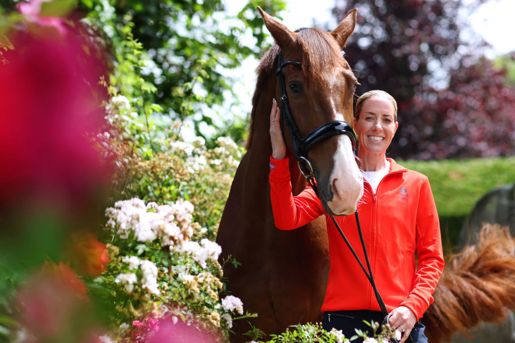 Charlotte Dujardin poses with her horse Pete Imhotep. GETTY IMAGES