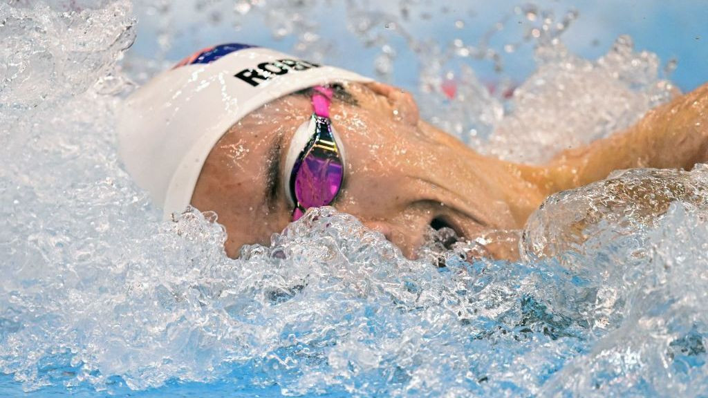 Cook Islands' Wesley Tikiariki Roberts competes in a heat of the men's 100m freestyle swimming event during the World Aquatics Championships in Fukuoka. GETTY IMAGES