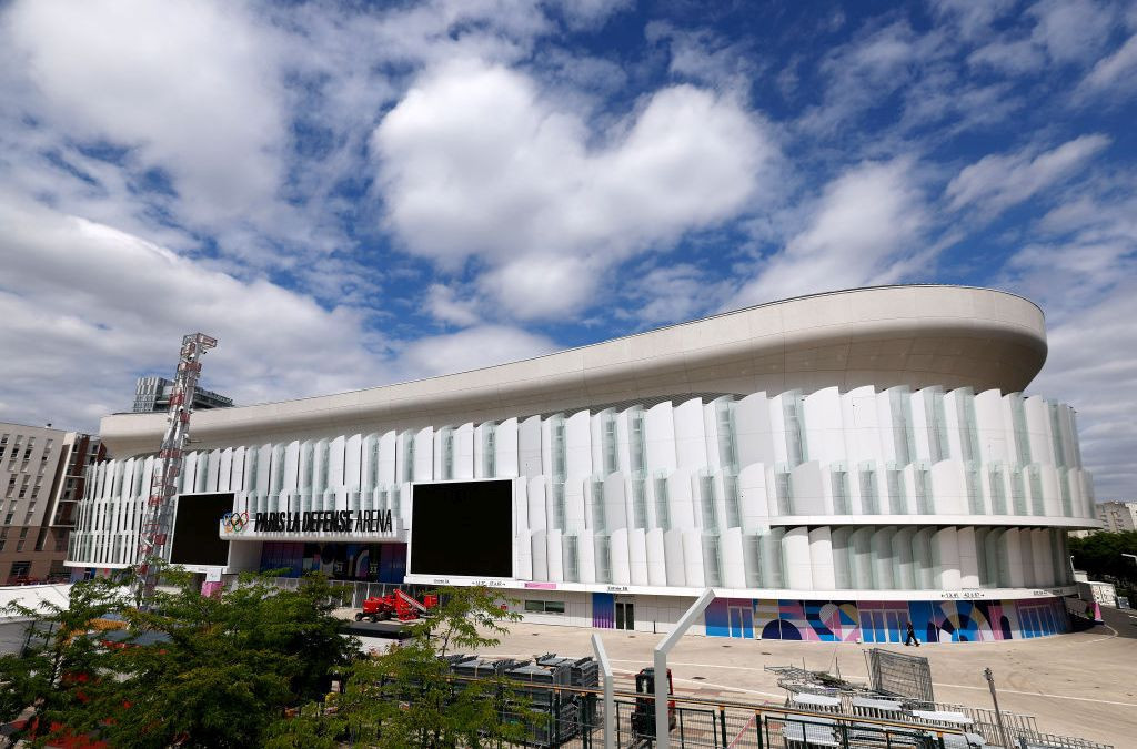  general view of the exterior of Paris La Défense Arena, which will host Swimming and Water Polo events. GETTY IMAGES