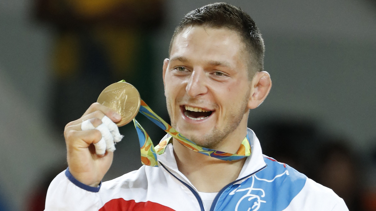 Krpalek after winning his first Olympic gold medal at Rio 2016. GETTY IMAGES