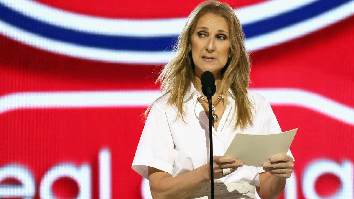 Celine Dion, at the 2024 NHL Draft in Las Vegas GETTY IMAGES