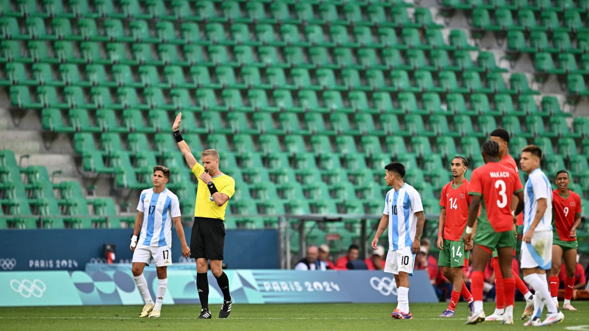 The referee finally gave the victory to Morocco. GETTY IMAGES