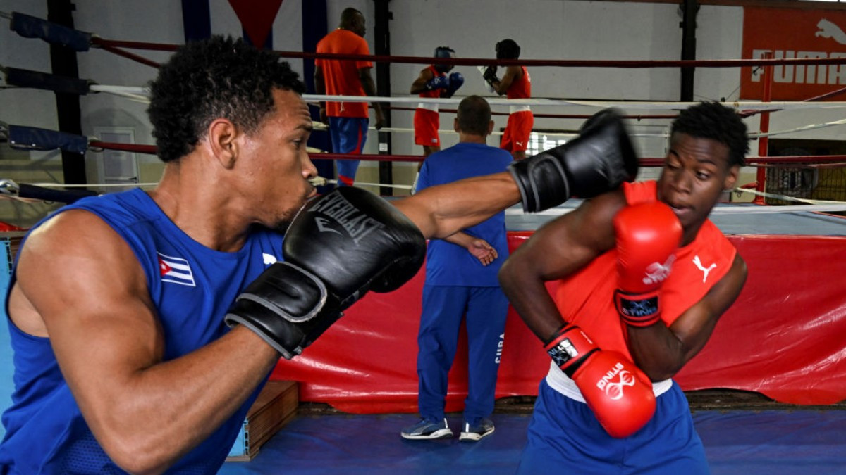 
Cuban boxers training at the National School in Havana. GETTY IMAGES