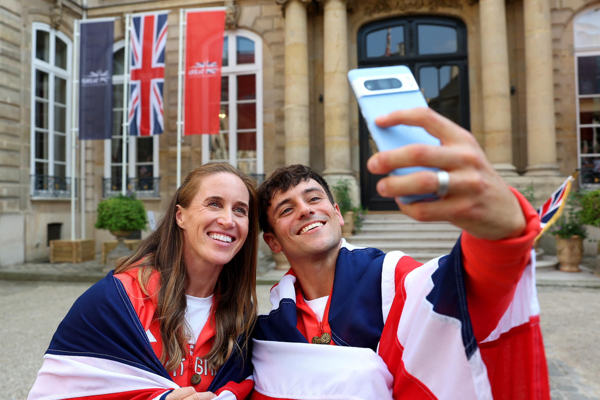Helen Glover and Tom Daley are Great Britain's flagbearers. GETTY IMAGES