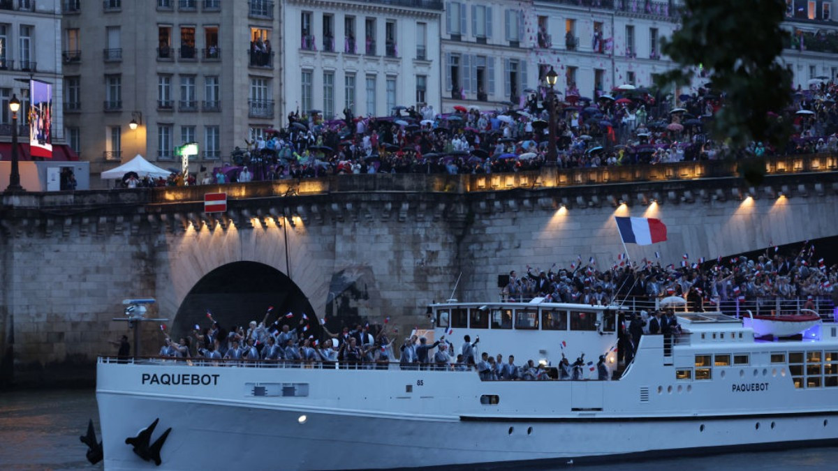 The French team closed the parade. GETTY IMAGES
