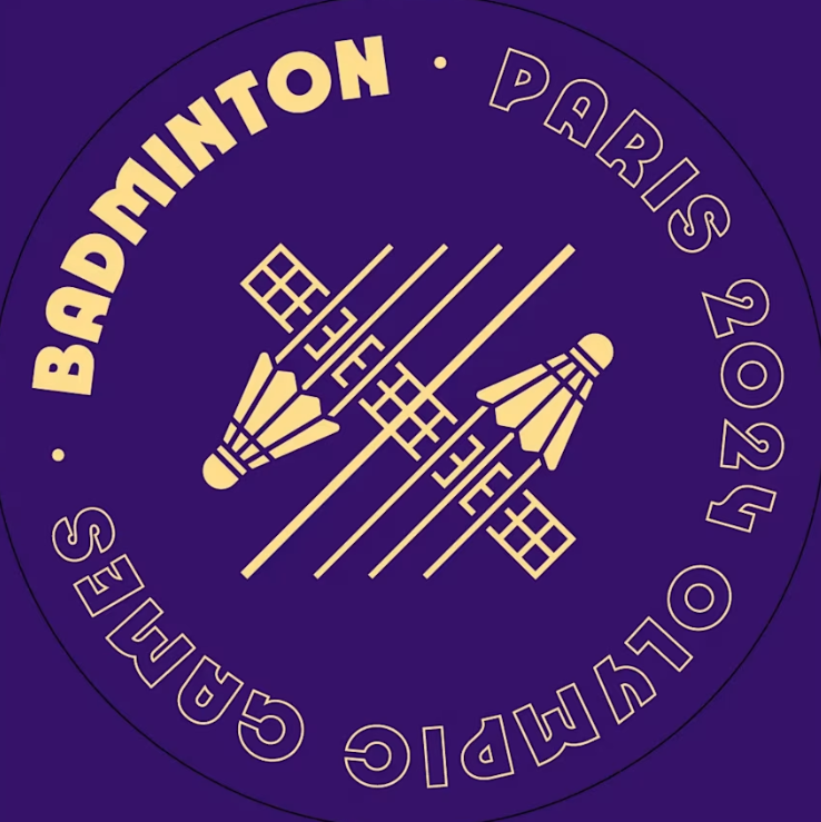 The logo for Badminton in the Paris Olympics 2024 