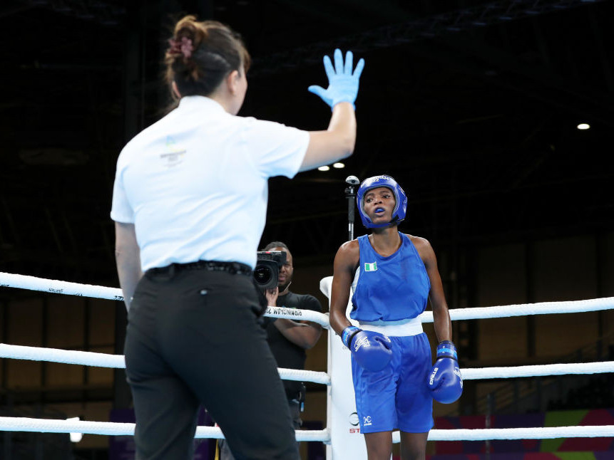 A doping violation has stopped Cynthia Ogunsemilore's Olympic debut in its tracks. GETTY IMAGES