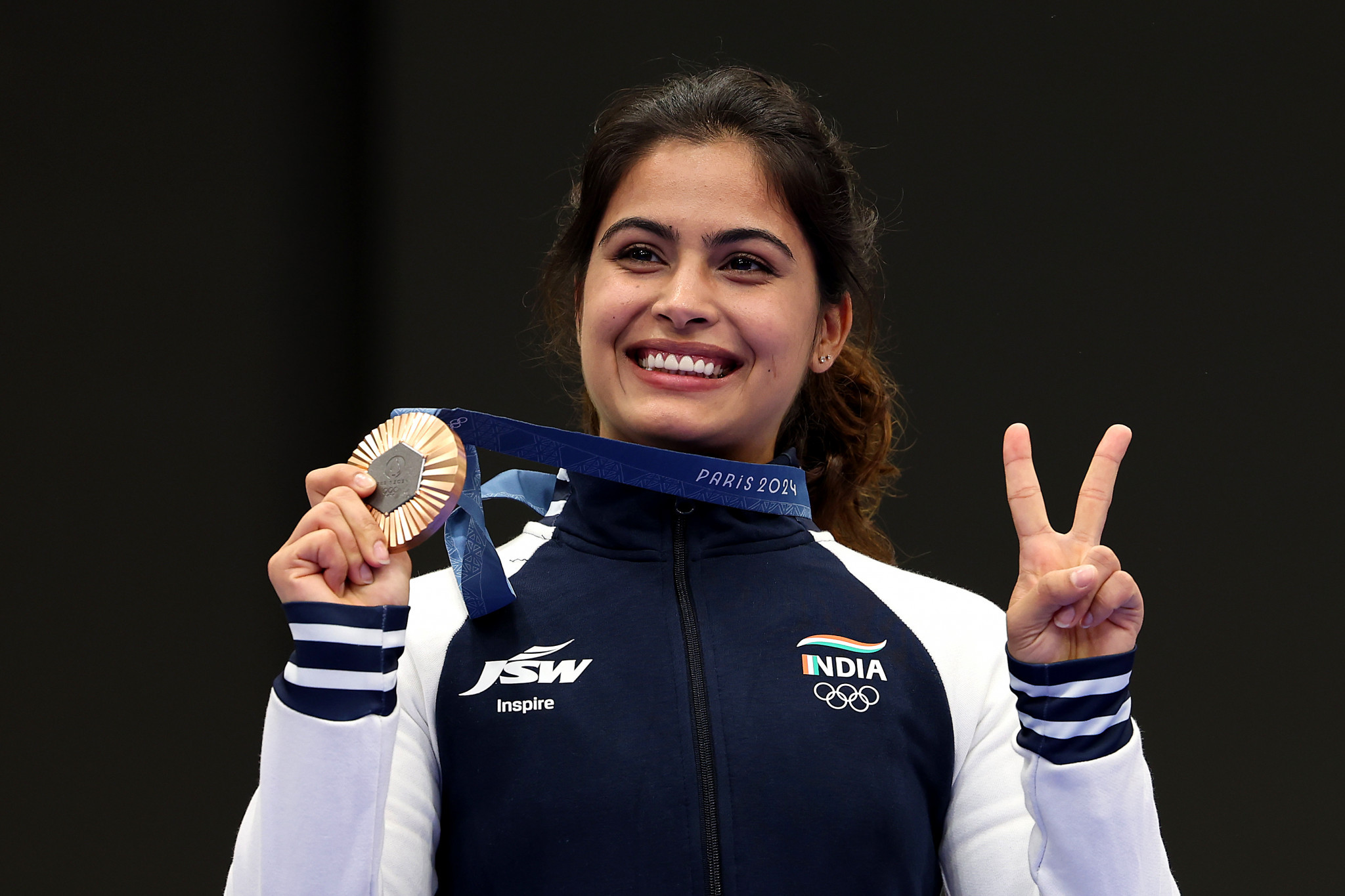 Manu Bhaker managed bronze and India's first medal. GETTY IMAGES