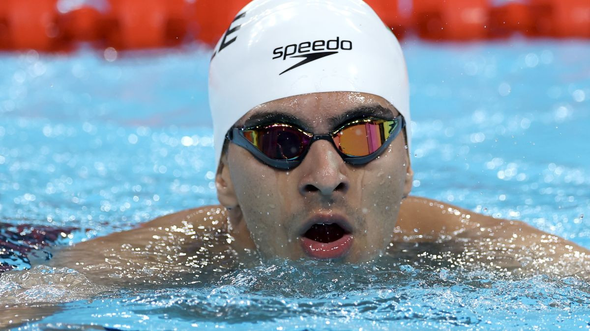 Yazan Al Bawwab after competing in the Men’s 100m Backstroke Heats. GETTY IMAGES