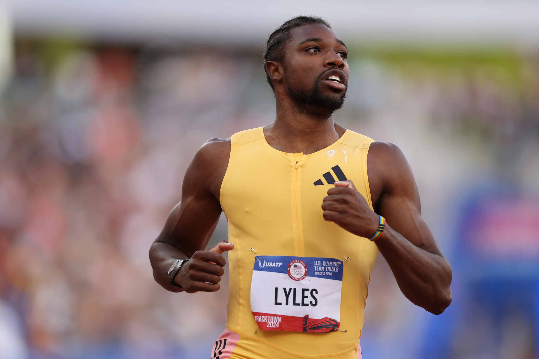 Noah Lyles is king of the track and eyeing glory. GETTY IMAGES