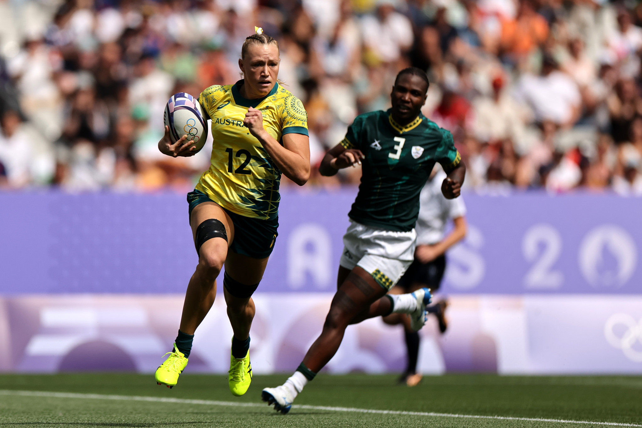 Maddison Levi helped Australia to the semi-finals in the rugby sevens. GETTY IMAGES