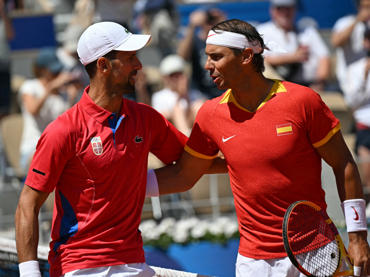 Novak Djokovic defeated Rafael Nadal to stay on track for gold. GETTY IMAGES