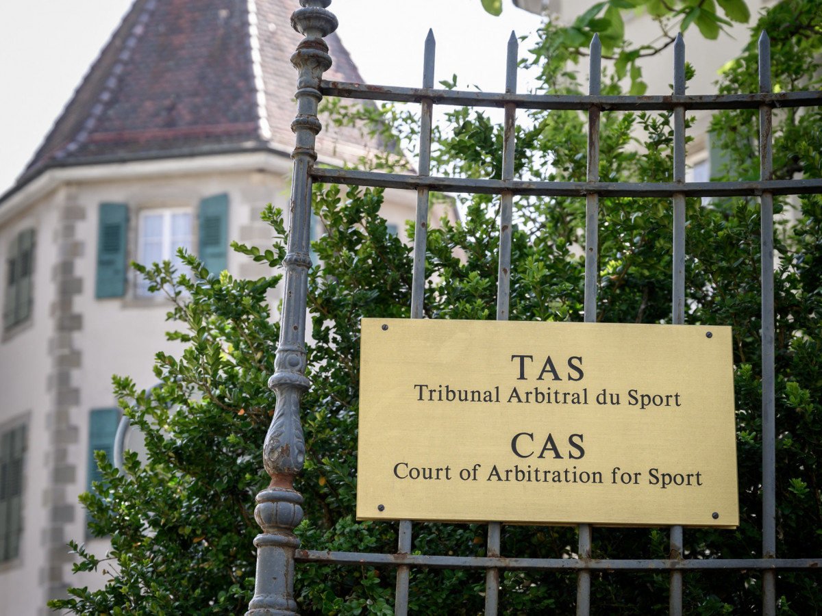 The sign and building of the Court of Arbitration (CAS). GETTY IMAGES