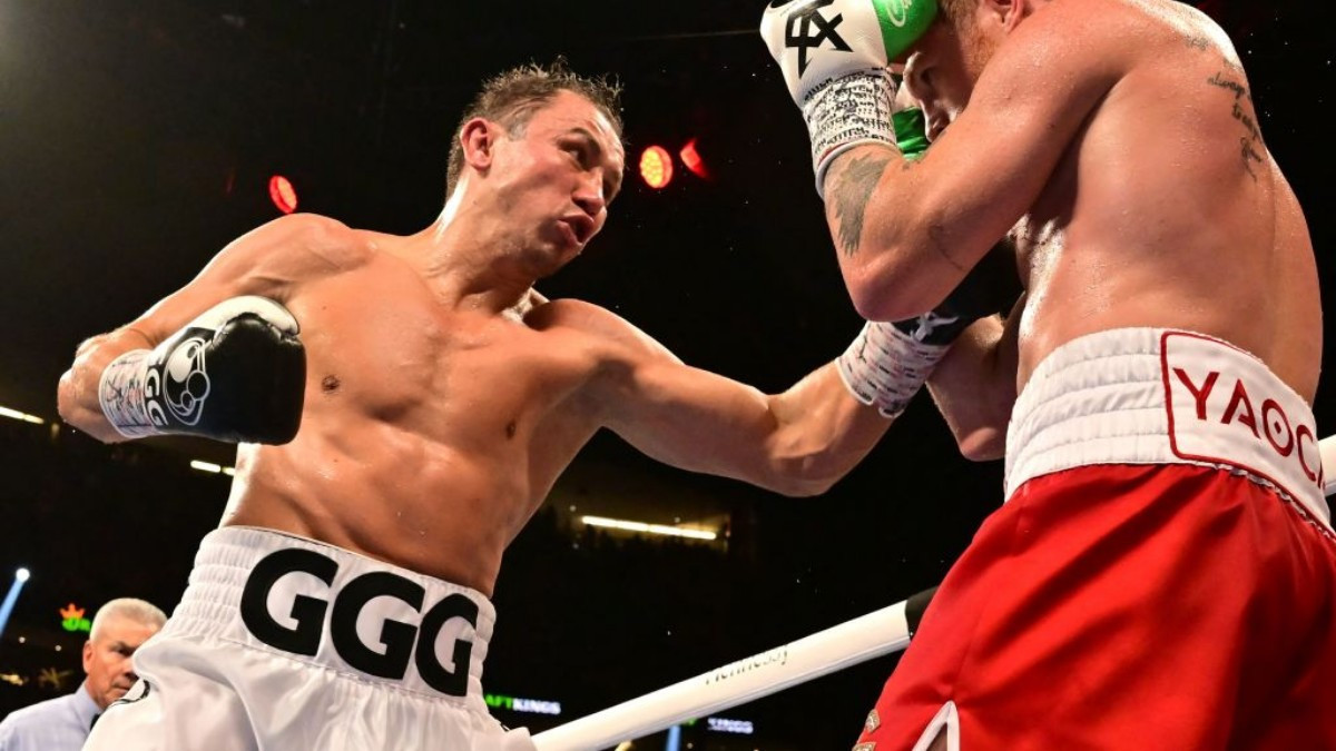 
Golovkin against Canelo, one of his last fights as a professional. GETTY IMAGES