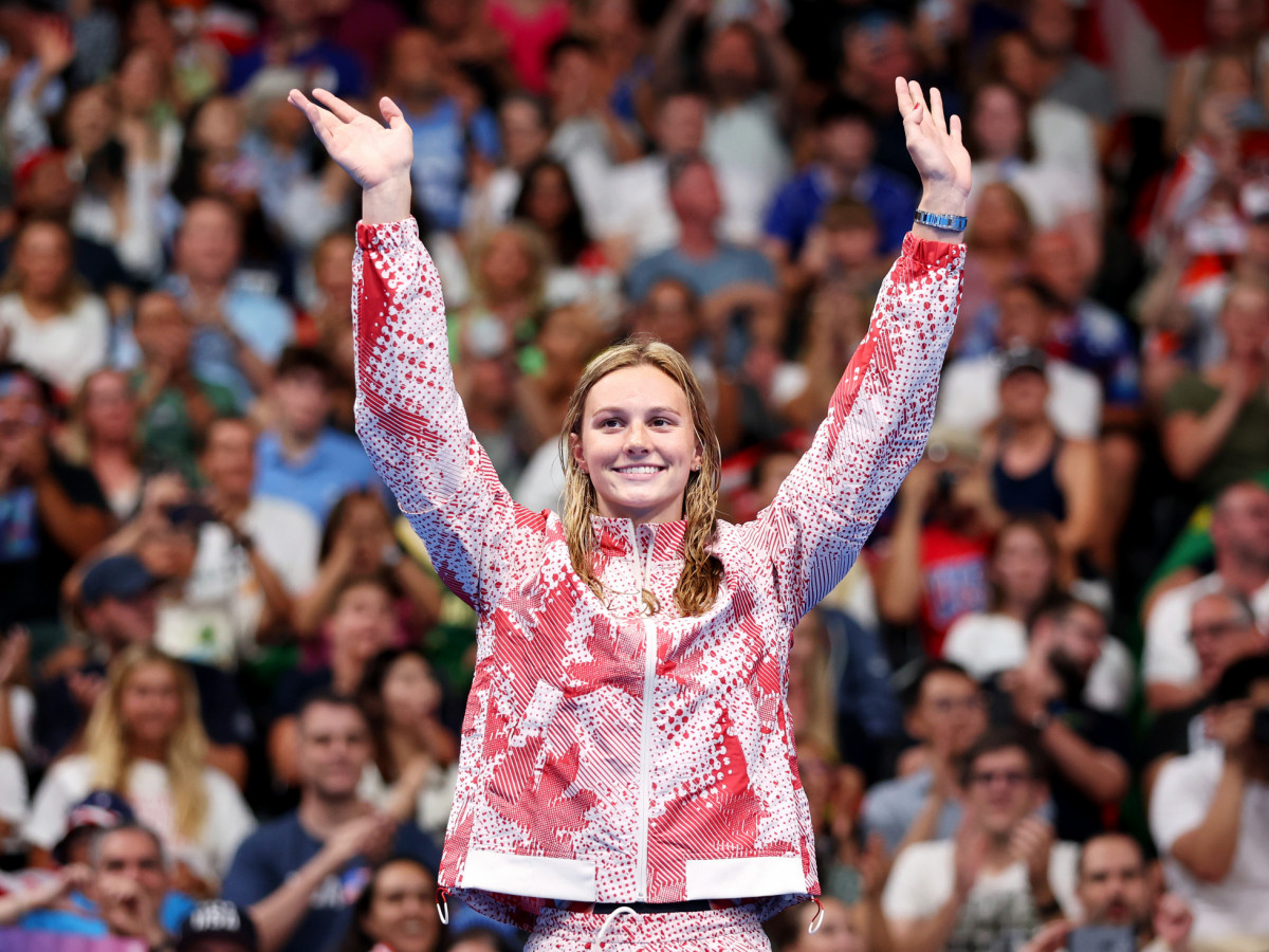 Summer McIntosh expressed her excitement after clinching gold. GETTY IMAGES