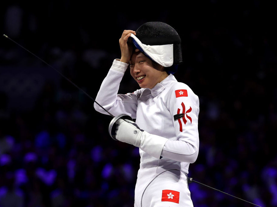 Young fencers in Hong Kong were inspired by Vivian Kong Man-wai's historic gold. GETTY IMAGES