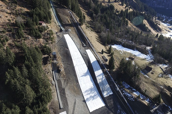 A new international standard ski jumping centre in Kandersteg in Switzerland will officially open later this year ©Nordic Arena