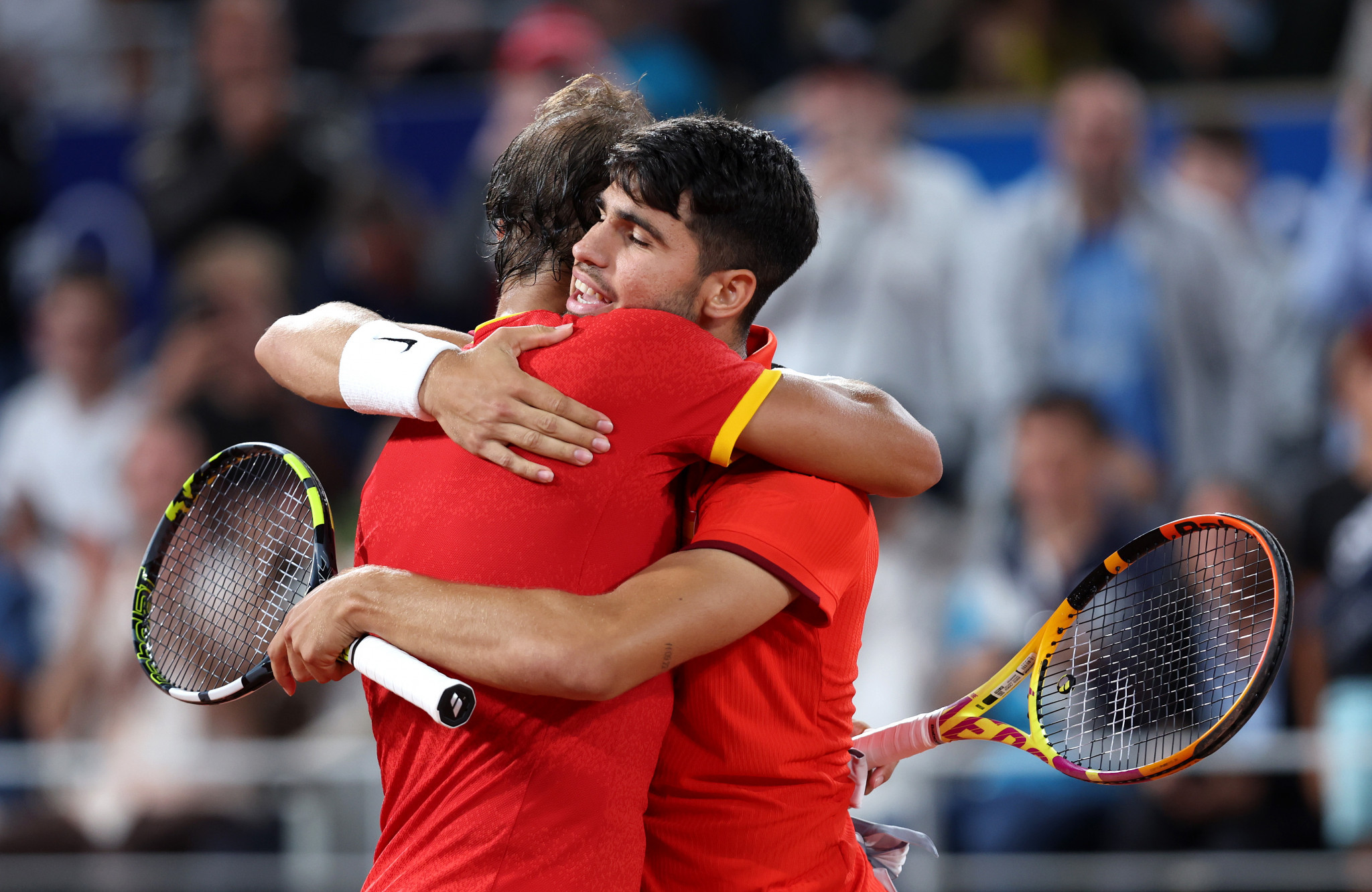 The Spanish dream team of Rafael Nadal and Carlos Alcaraz won the men's doubles again. GETTY IMAGES