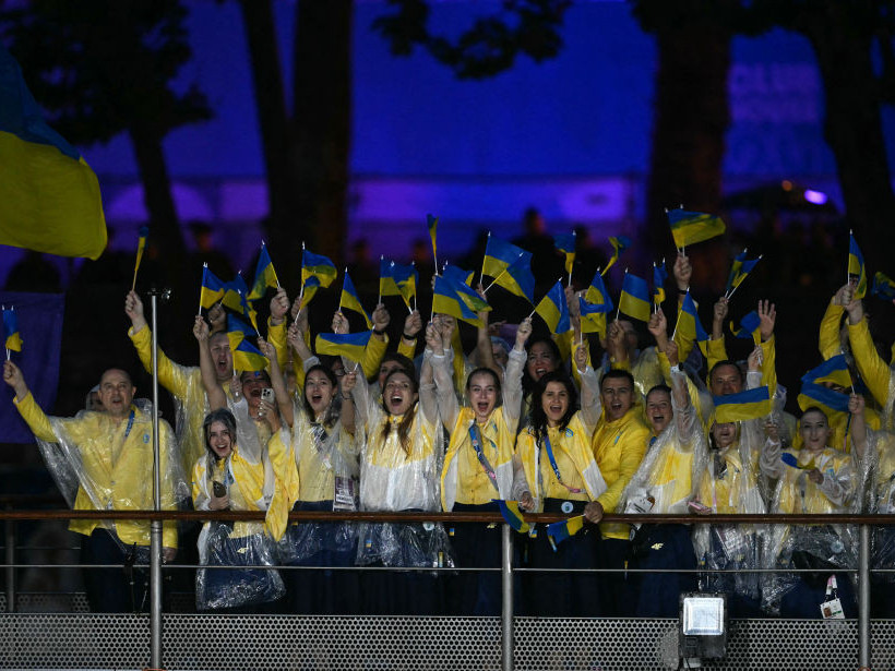 The head of Ukraine’s Olympic delegation said the cheers they received in the opening ceremony was "rewarding". GETTY IMAGES
