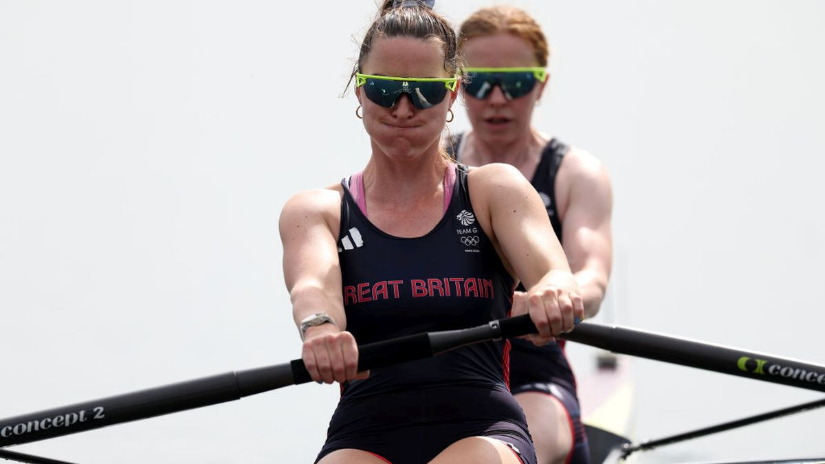 Rebecca Edwards and Chloe Brew of Team Great Britain compete in the Rowing Women's Pair Semifinal A/B. GETTY IMAGES