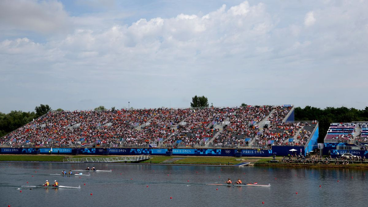 Rowing Women's Pair Semifinal A/B on day five of the Paris Games 2024 at Vaires-Sur-Marne Nautical Stadium. GETTY IMAGES
