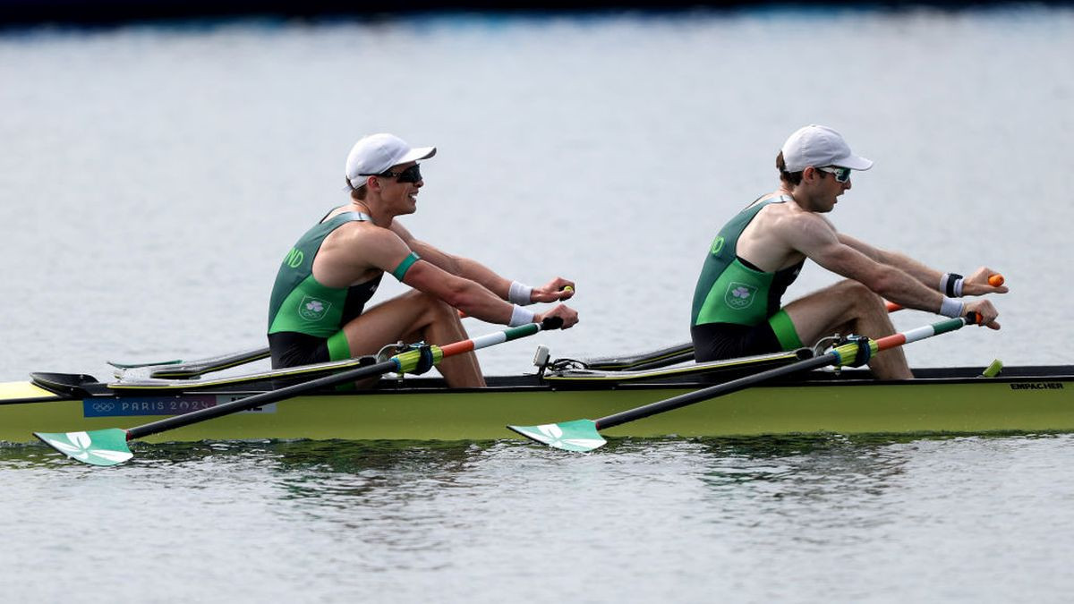 McCarthy and O'Donovan of Ireland compete in the Rowing Men's Double Sculls Semifinal A/B. GETTY IMAGES