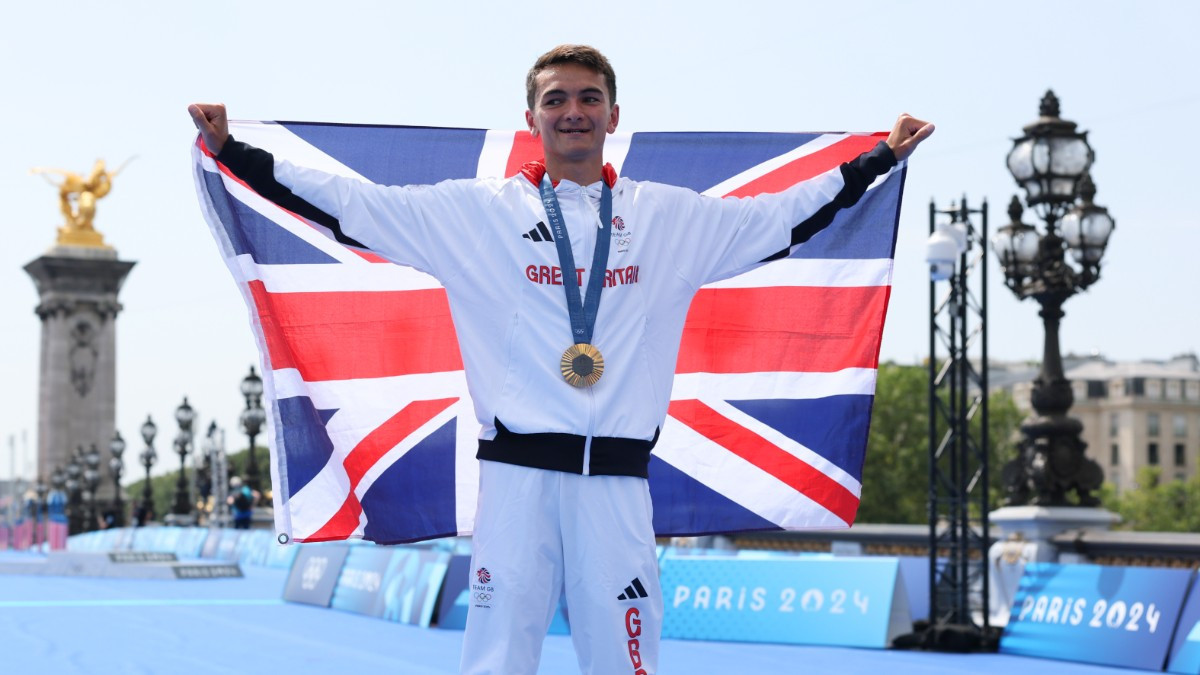 Britain's Alex Yee wins Olympic gold in men's triathlon after postponement