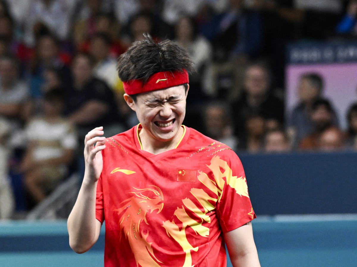 Wang Chuqin, experienced a surprising loss in the men’s Olympic table tennis singles. GETTY IMAGES