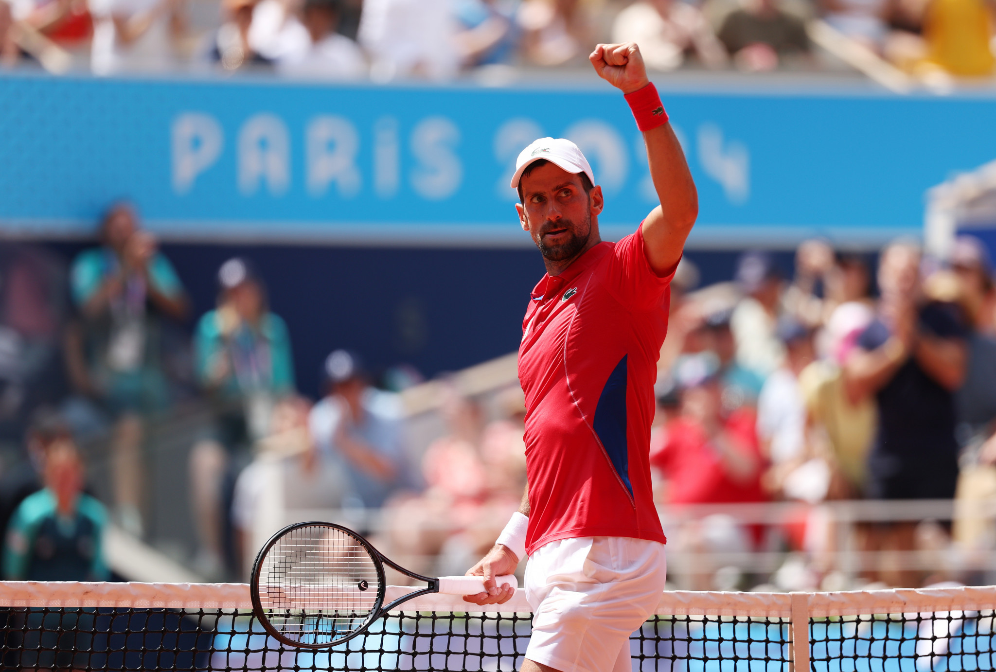 Djokovic booked his place in the quarter-finals of the men's singles at the Olympics. GETTY IMAGES