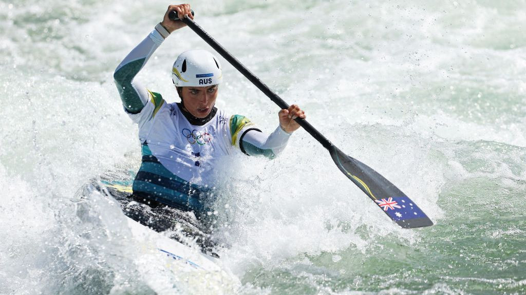 Jessica Fox of Team Australia competes during the Women's Canoe Single Heats. GETTY IMAGES