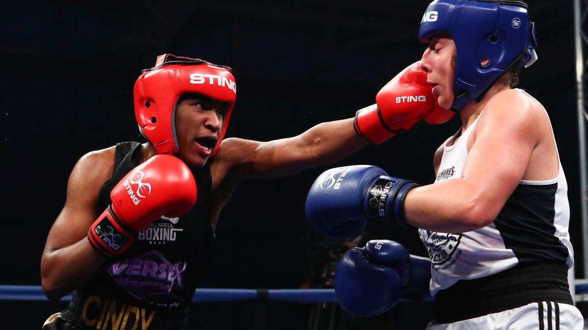 Ngamba during the England Boxing National Amateur Championships 2021. GETTY IMAGES