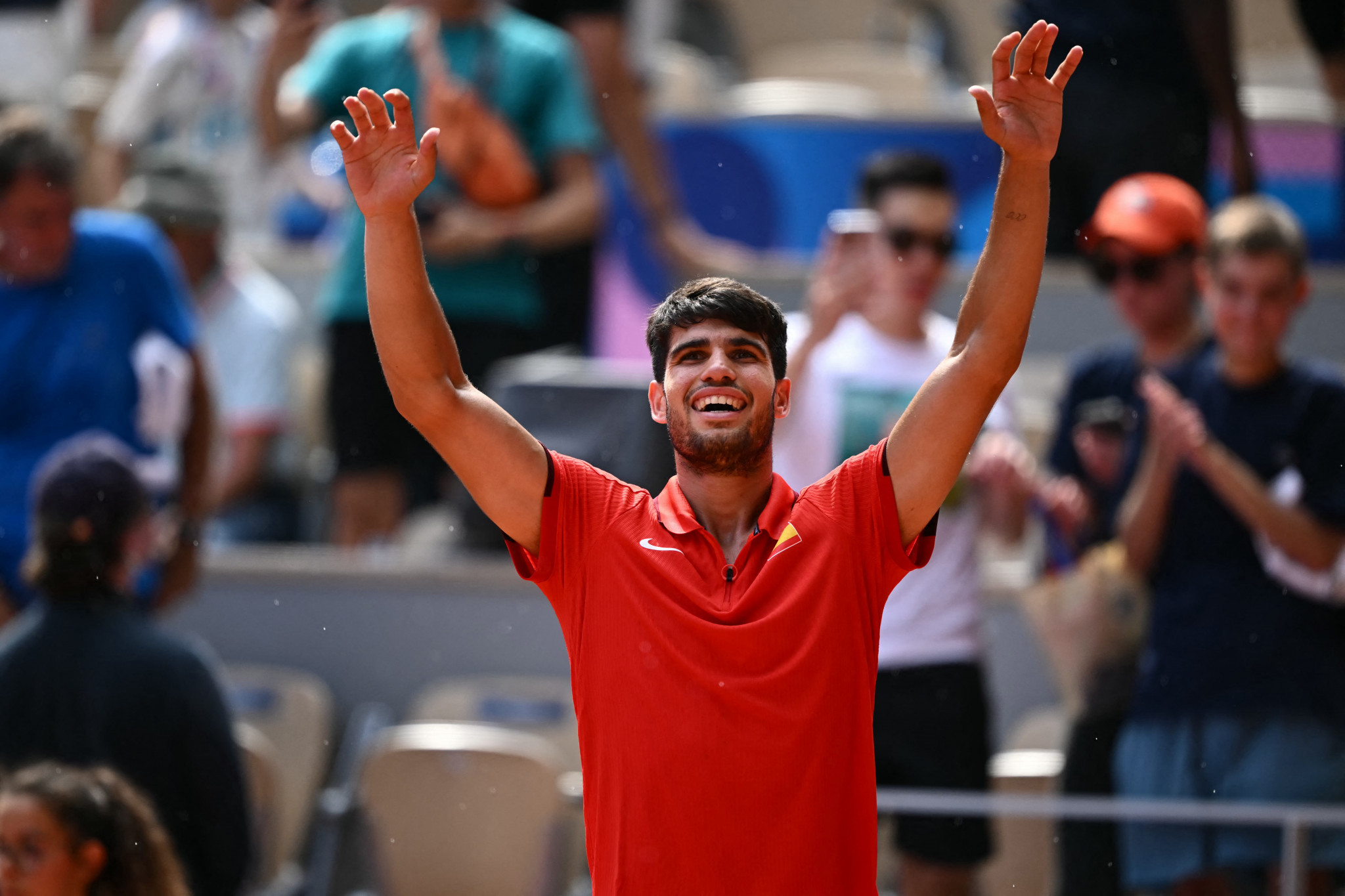 World No.1 Alcaraz booked his place in the semi-finals in the men's singles. GETTY IMAGES