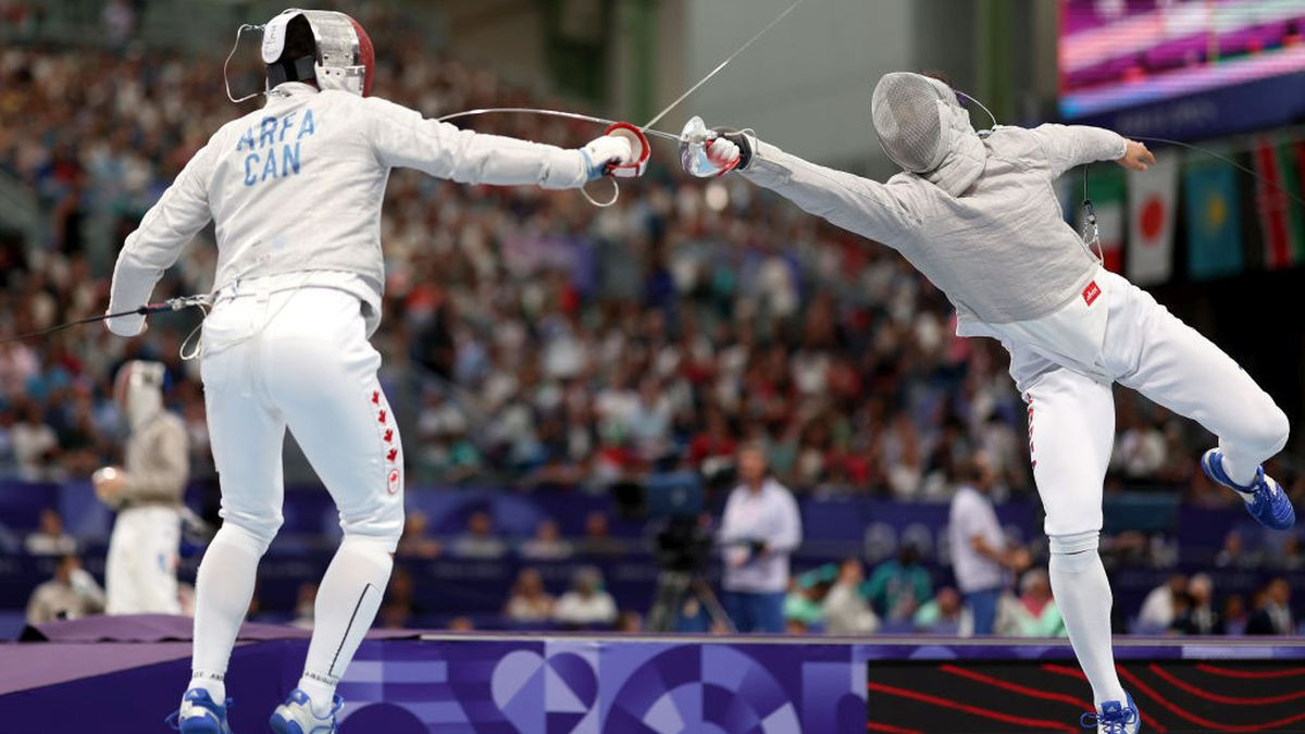 Fares Arfa of Team Canada and Sanguk Oh of Team Republic of Korea competing. GETTY IMAGES