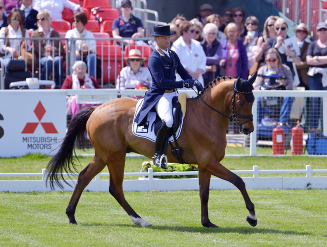 Olympic champion Jung tops dressage leaderboard on opening day at Badminton Horse Trials