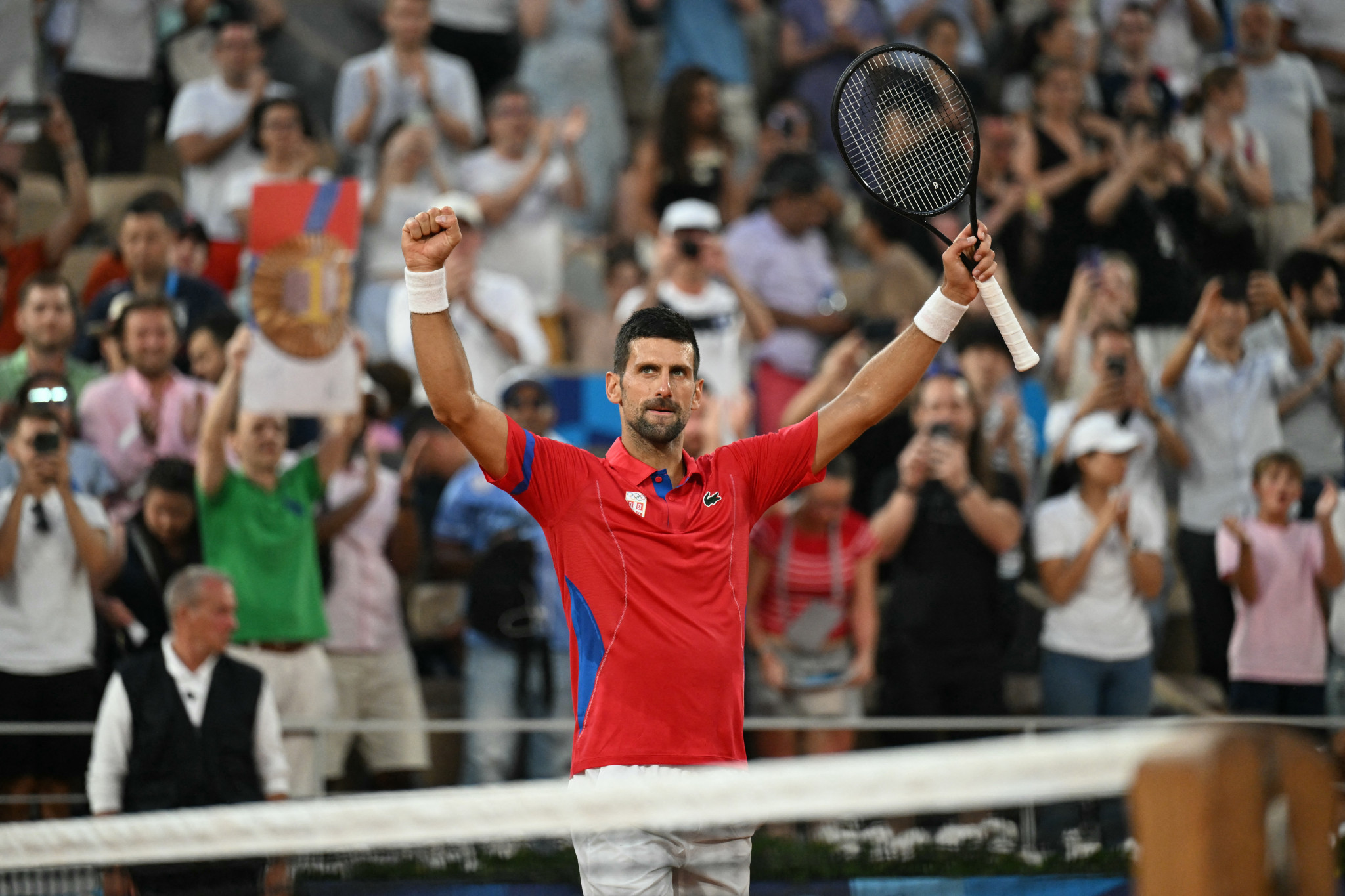 Djokovic booked his place in the semi-finals in the men's singles. GETTY IMAGES.