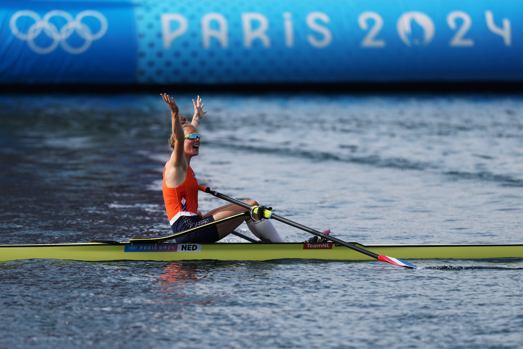 It was Dutch delight for Karolien Florijn who bagged gold in the rowing. GETTY IMAGES