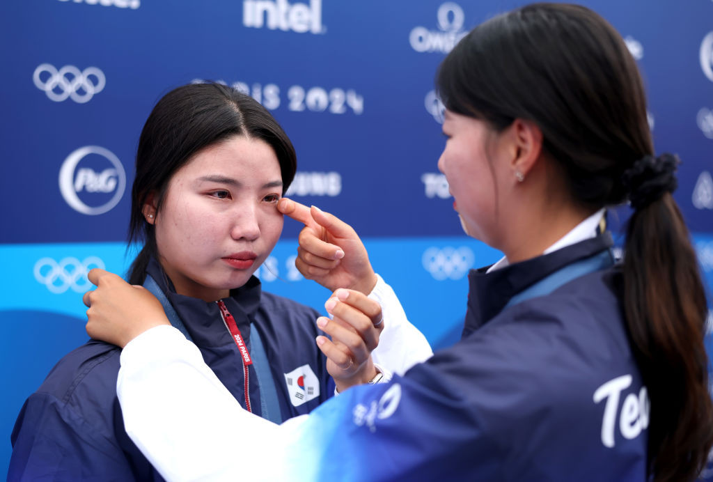 An emotional win for Sihyeon Lim and Suhyeon Nam of Team Republic of Korea. GETTY IMAGES