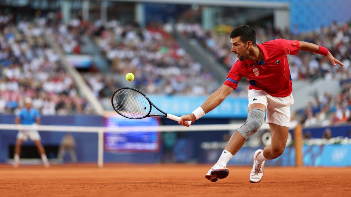 Djokovic during the Paris Olympic semi-final. GETTY IMAGES