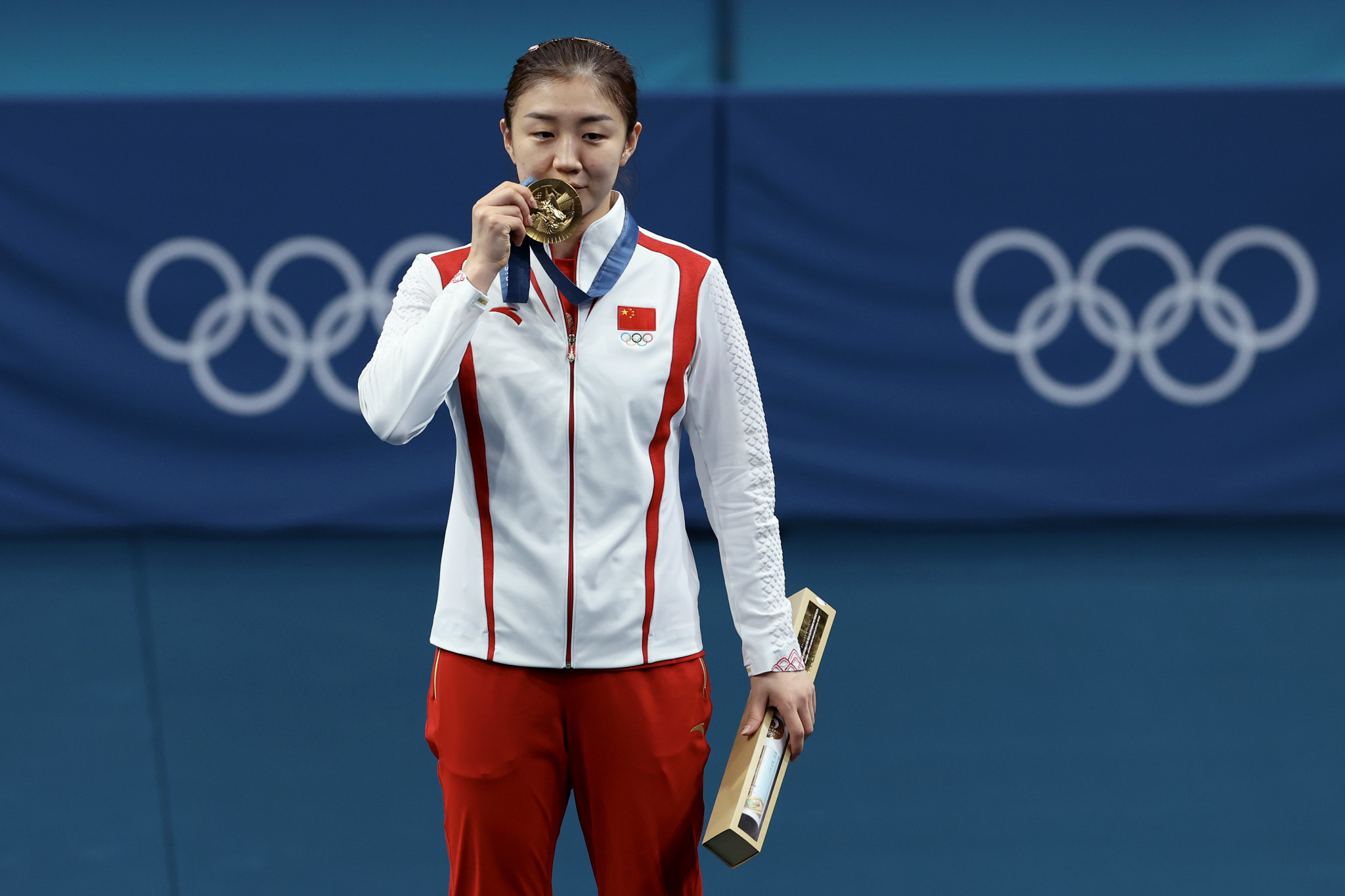 China's Meng got her hands in gold in the women's table tennis singles. GETTY IMAGES