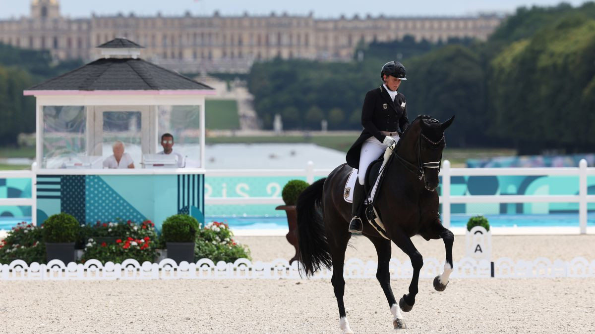 Isabell Werth with horse Wendy competes in the equestrian's dressage team grand prix. GETTY IMAGES