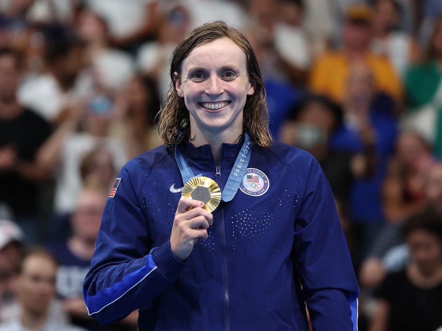 Swimming sensation Katie Ledecky said she would love to compete in the next Olympics after her successful run in Paris. GETTY IMAGES