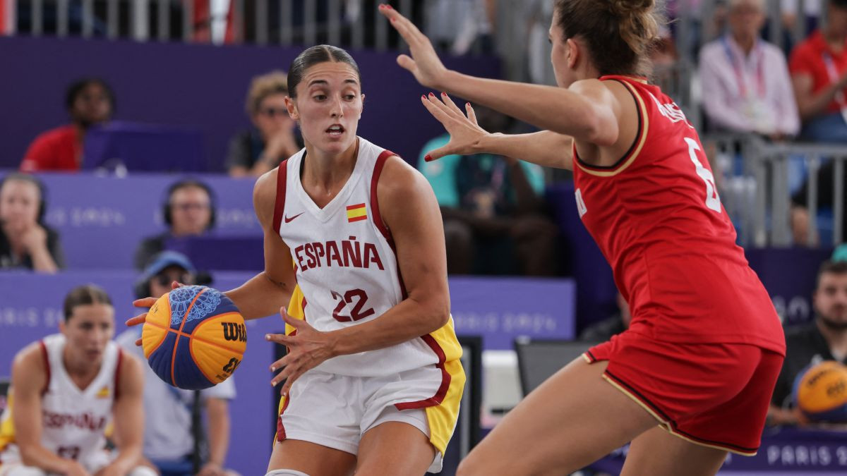 Women's pool round 3x3 basketball game between Spain and Germany. GETTY IMAGES