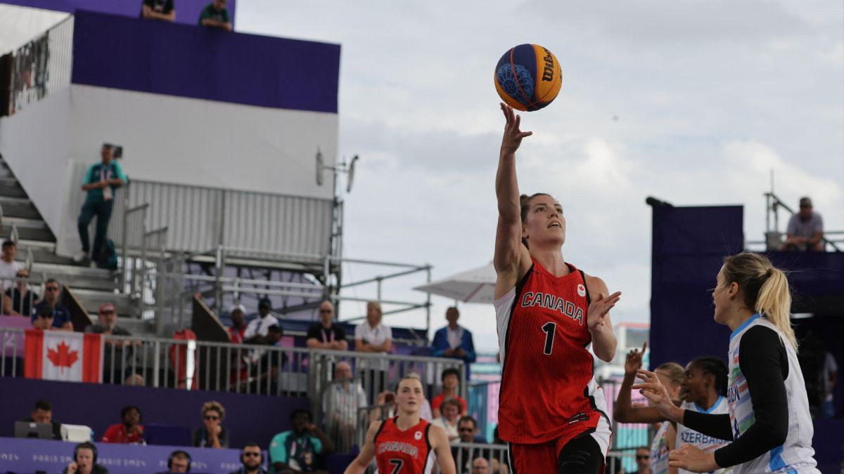 Women's pool round 3x3 basketball game between Azerbaijan and Canada. GETTY IMAGES