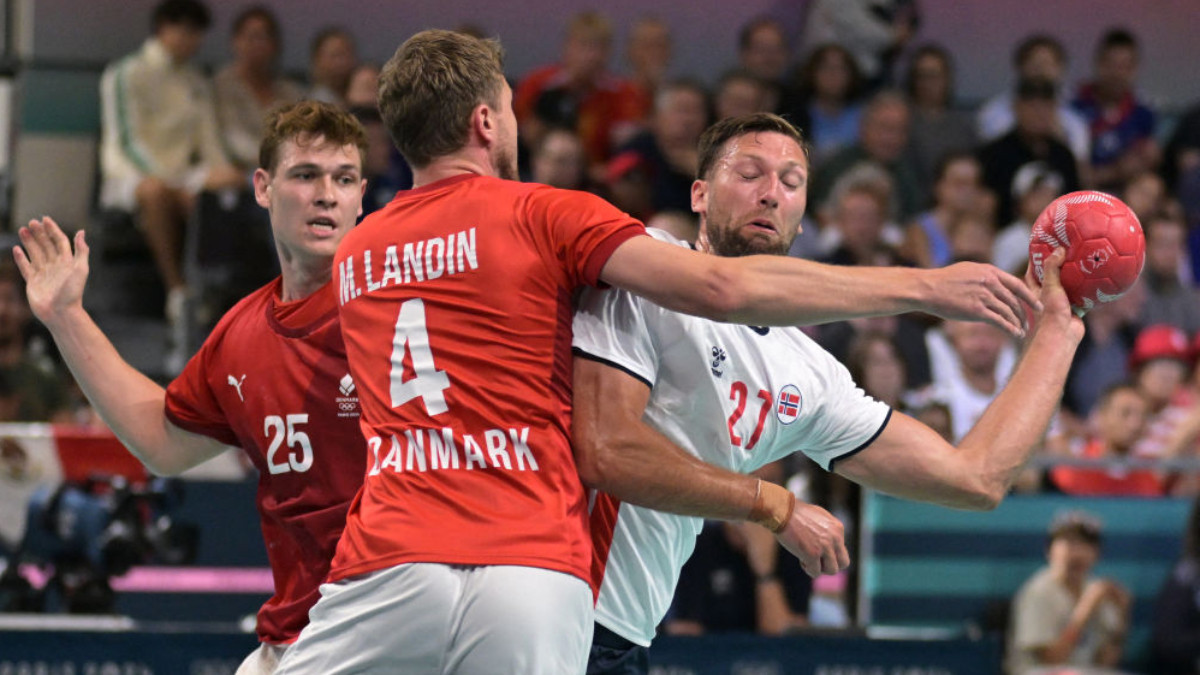 Denmark strong, Spain just barely in the hunt for handball gold. GETTY IMAGES