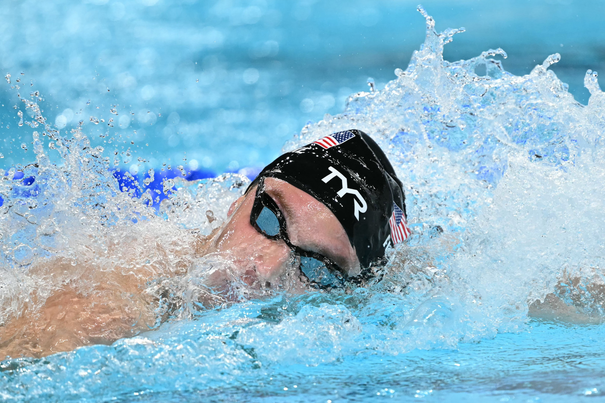 Bobby Finke set a new WR in Paris. GETTY IMAGES