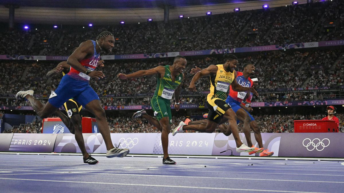 The American sprinter took gold after a very close race. GETTY IMAGES