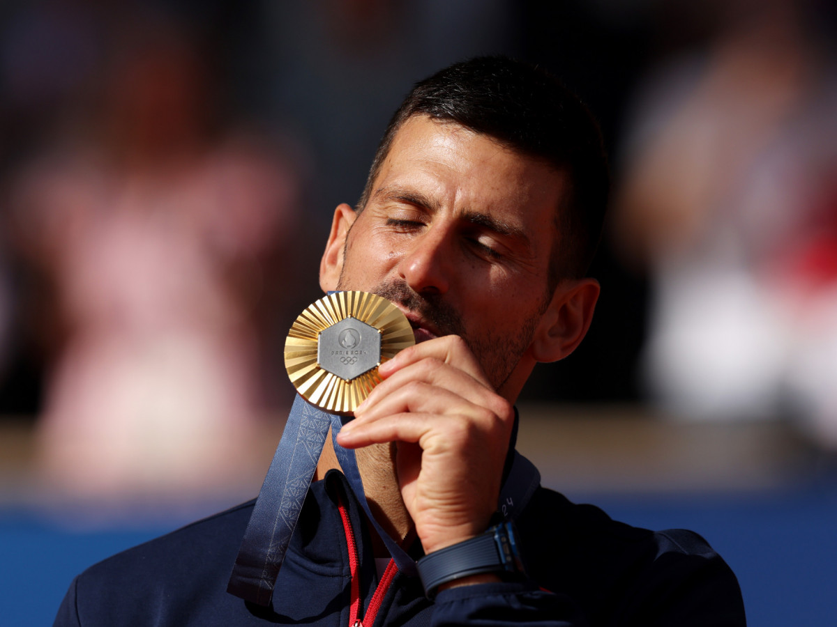 Novak Djokovic expressed his Olympic gold delight. GETTY IMAGES