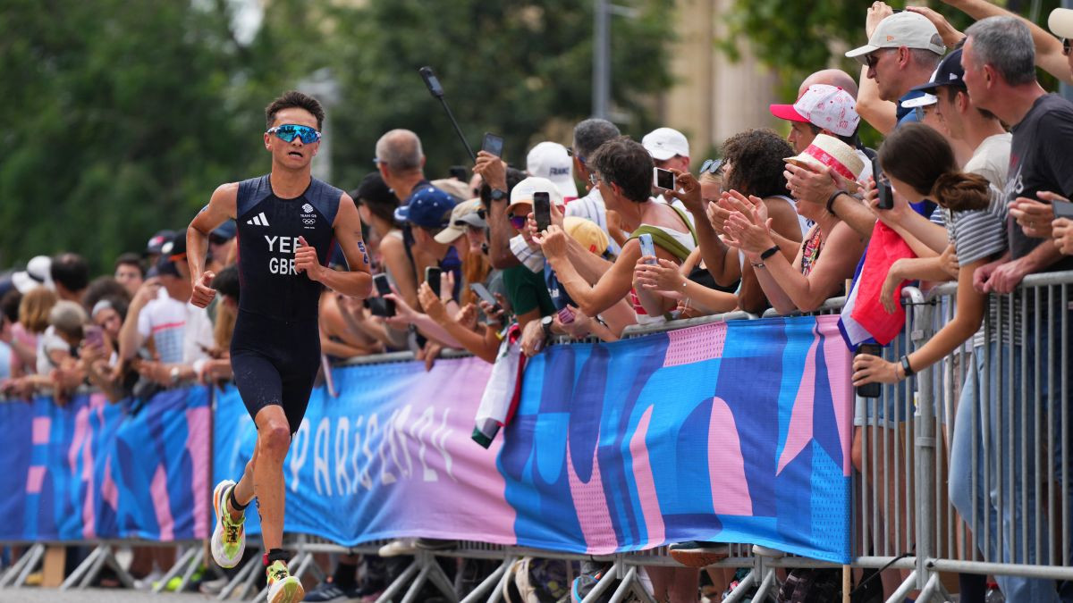 Britain's Alex Yee competes in the running stage. GETTY IMAGES