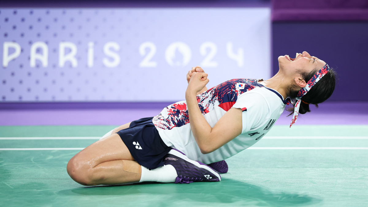 So Young An's emotions after winning the final match. GETTY IMAGES