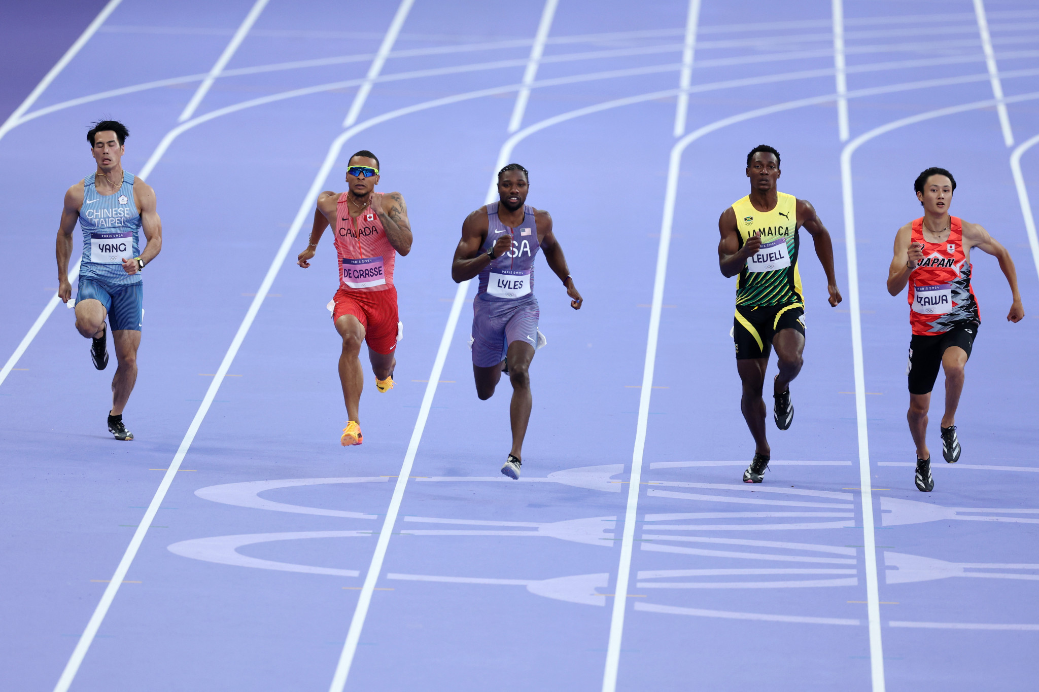 Noah Lyles of Team United States competes during the Men's 200m Round 1 at the Paris 2024 Olympic Games. GETTY IMAGES